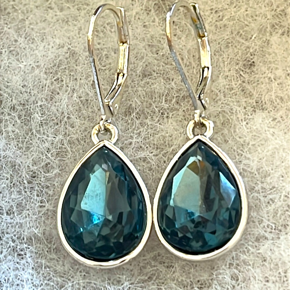 Nine West Blue Topaz Teardrop Dangle earrings